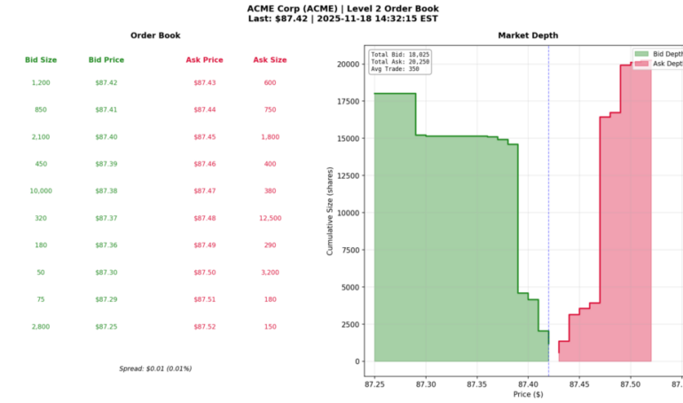 Illustration: How Market Depth Charts Work in Prediction Markets