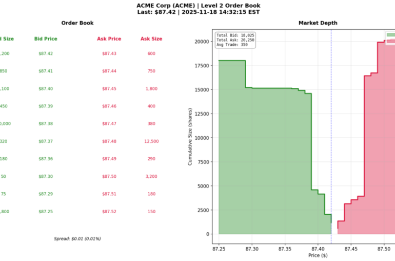 Illustration: How Market Depth Charts Work in Prediction Markets